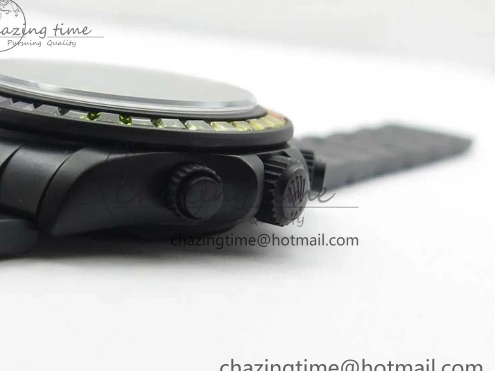 Crystal Bracelet on A7750 Black Edition Rainbow PVD Blaken Best Bezel Dial VR PVD Daytona V2 1226